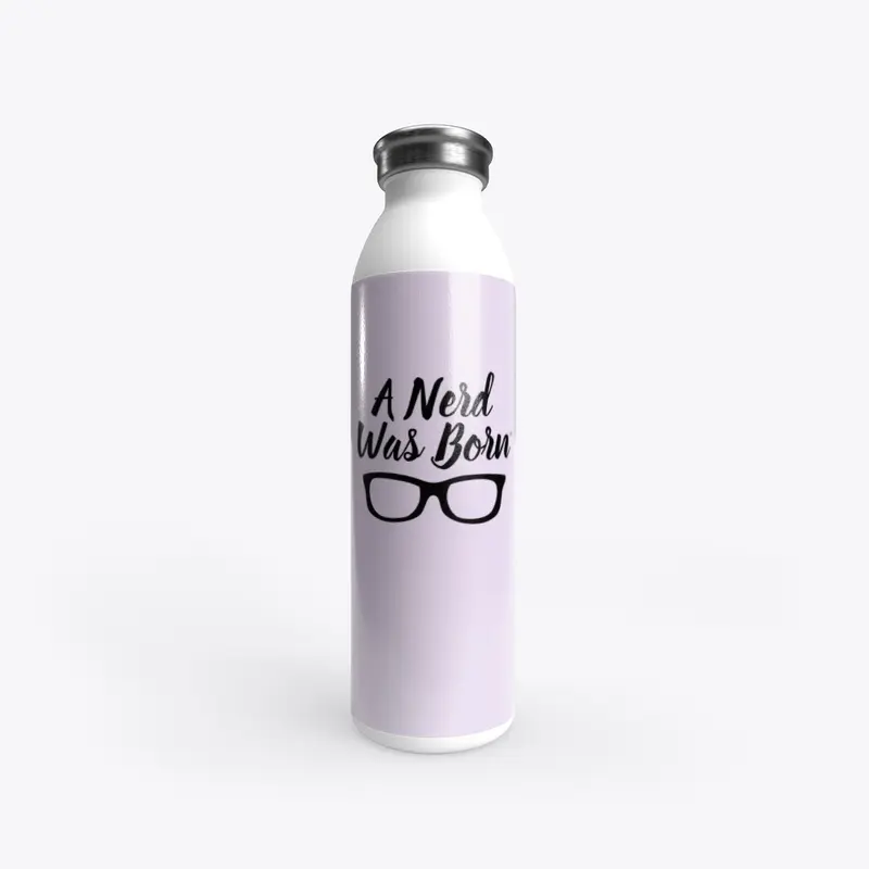 A Nerd Was Born Water bottle™